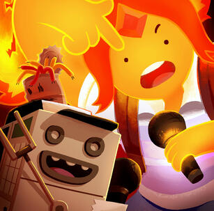 NEPTR & Flame Princess Adventure Time Fanart
